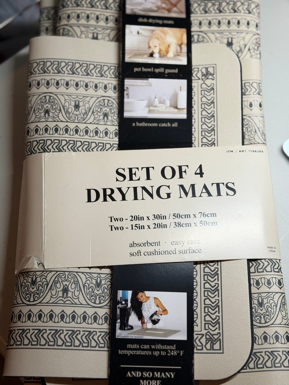 New!!! Drying Mats Set Of 4 Bonnie Border Creative Home Ideas